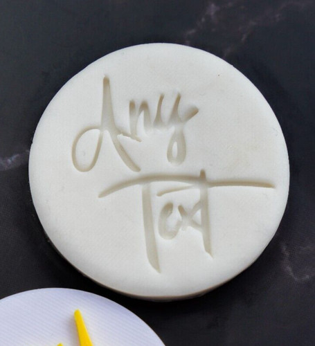 Cupcake stamp custom text - stamp, text"
