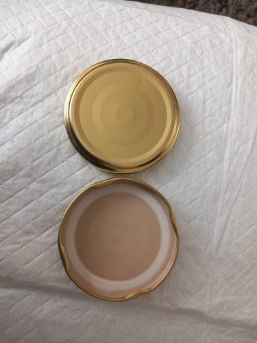 Gold jar lids 63mm - lids, jam,