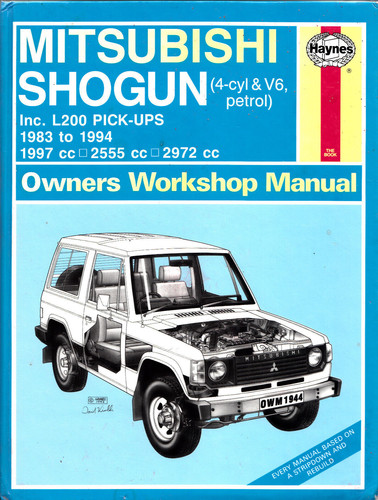 Haynes mitsubishi shogun - shogun, and