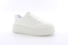 Ladies White Wedge Platform