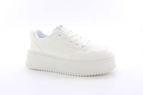 Ladies white wedge platform - ladies,