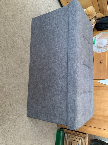 Grey fabric rectangular - grey,