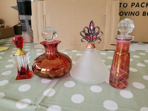 Glass perfume bottles - bottles, in
