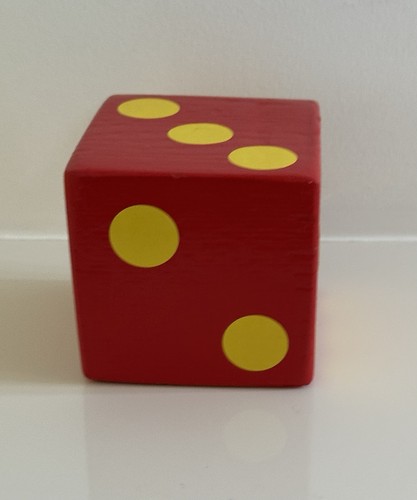 Large wooden play dice - wooden,