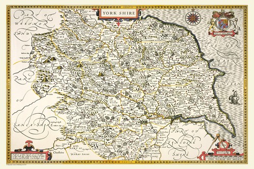 Old map yorkshire - old, by