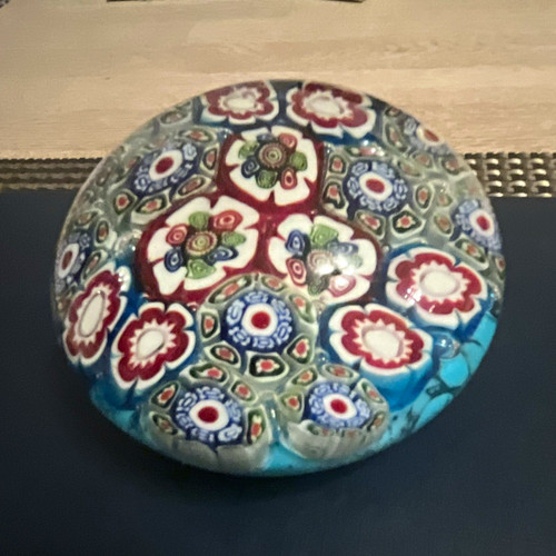 Blue multicolour millefiori - blue,