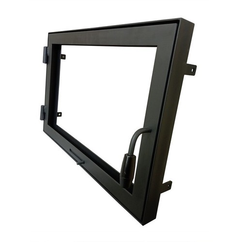 Door for fireplace with narrow
