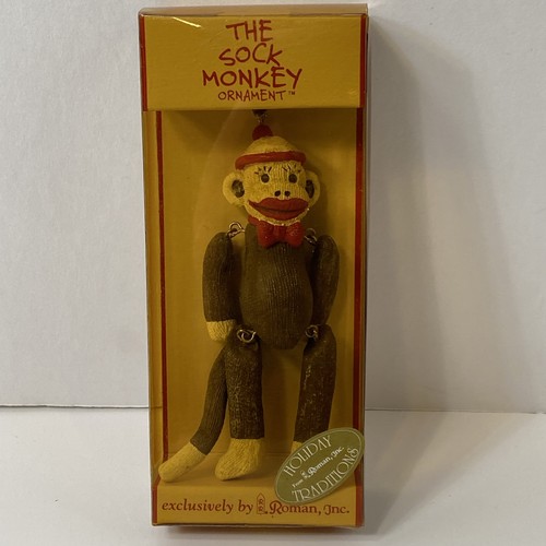 The sock monkey ornament - sock,