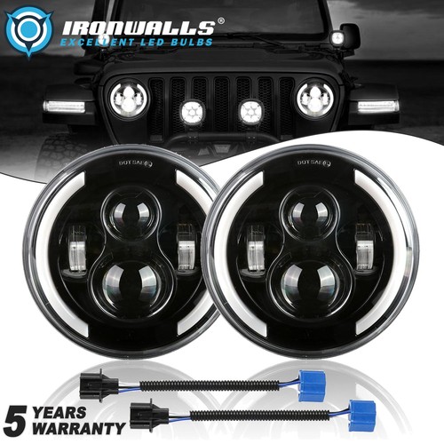 2pcs led projector - 7",