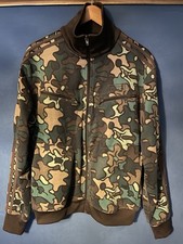 Vintage Adidas Safety TT Jacket Green Camo Tack Trefoil Full Zip Track - L