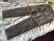 Robell  Marie 14 /40 Pull On Stretch Trousers Full Length Khaki Green Brown