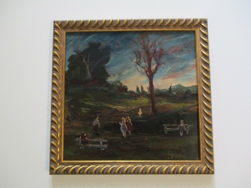 Oil painting antique hungarian - oil,