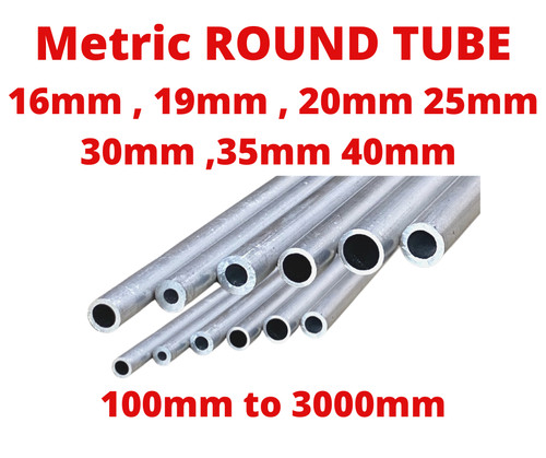 Aluminium round tube metric - round,