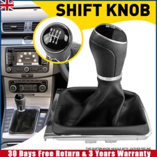 Manual Gear Shift Knob 6-Speed for VW VW Passat B7 11-14 3AA711113 Black Leather