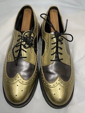 Doc Martens Gold Wingtip Shoes