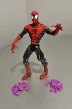 1997 SPIDER-MAN SNEAK ATTACK FLIP 'N' TRAP ACTION FIGUR BLACK & RED MARVEL 90's