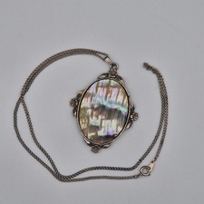 Vintage Silver Plated Abalone