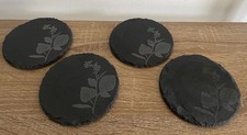 Set Of Four Round Slate