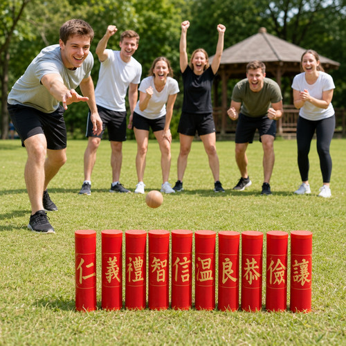 Jumbo wooden lawn bowling - jumbo, game