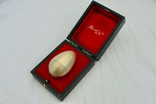 RARE CASED QE II HM STERLING SILVER AND ENAMEL SURPRISE EGG by Stuart Devlin