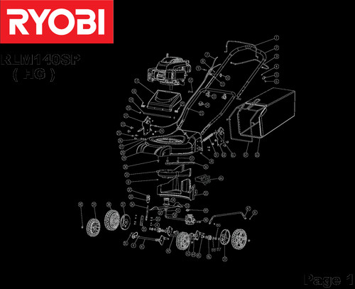 Ryobi rlm140 lawnmower - lawnmower, spare