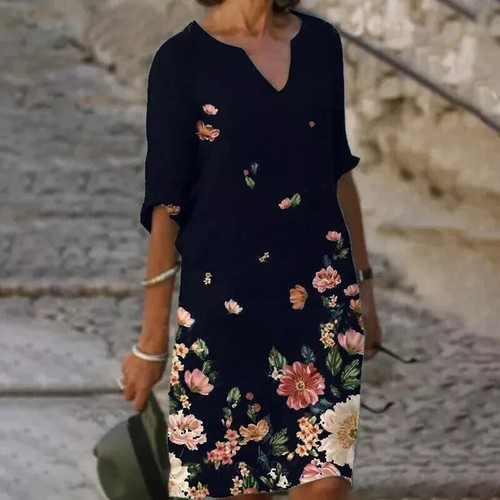 Womens neck floral short - womens,