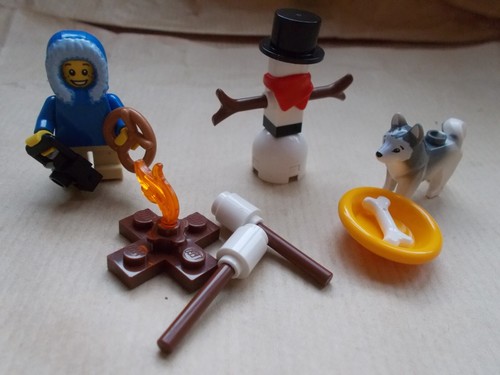 Lego boy husky dog - dog, snow
