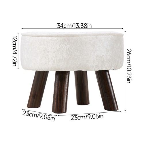 Small wood footstool footrest - small,