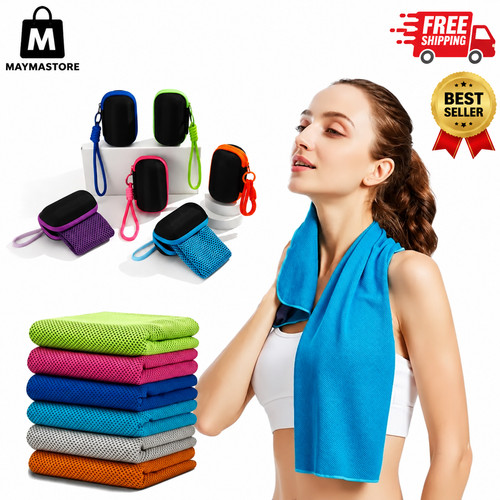 Cooling towel with bottle - cooling,