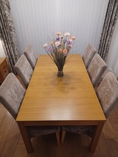 Expandable Table With 6 Chairs. Table From IKEA, Chairs From Wayfair