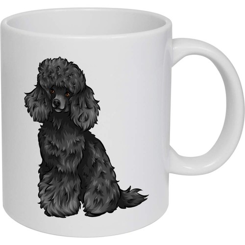 Black toy poodle ceramic mug - toy,