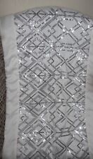 LOVELY JULIEN MACDONALD ART DECO INSPIRED WHITE BED RUNNER