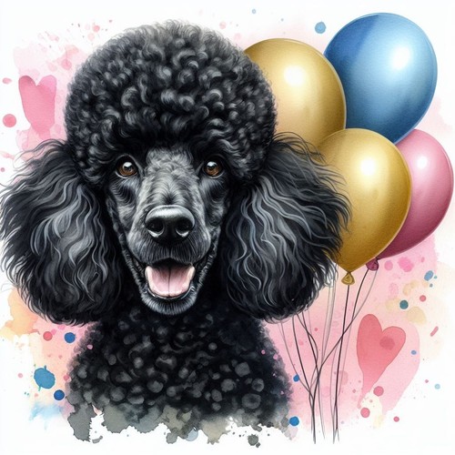 Luxury black poodle - luxury,