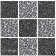 Black Mosaic stone tile stickers transfers Kitchen Bathroom peel and stick.