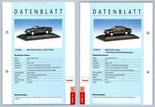 MB E320 Cabrio / E320 Coupe #17/18 Sonderm. 1:43 - Herpa Data Sheet