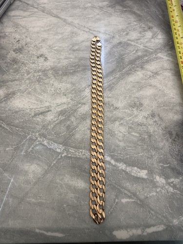 9ct gold curb chain 375 - chain,