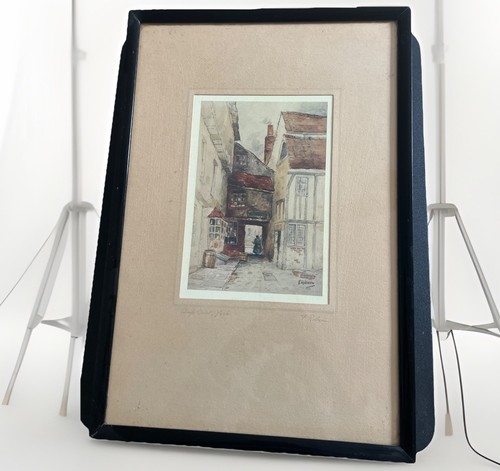 Vintage frame mounted signed - mounted,