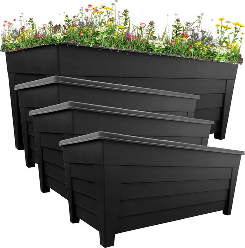 Black large grosvenor trough - black,