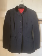 Black Tailored Women’s Equestrian/Hunting Jacket Size 12 With A Velvet Collar