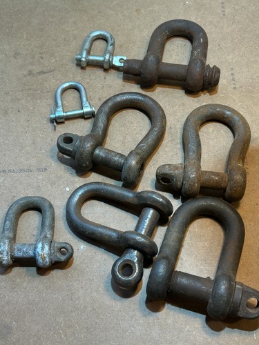 Vintage ring shackles 8 - d-ring, x