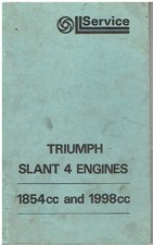 TRIUMPH DOLOMITE 1854cc & 1998cc (SPRINT) ENGINE FACTORY OVERHAUL TRAINING NOTES