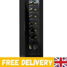 Compact Black 1 Zone Beverage Cooler for 14 Bottles, 41L - Stylish Wine Storage