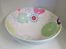 Portmeirion Crazy Daisy Salad Serving /Fruit/Salad Bowl/Dish. 24 cm wide