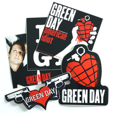 5 x New & Official Green Day Band Logo Vinyl Stickers