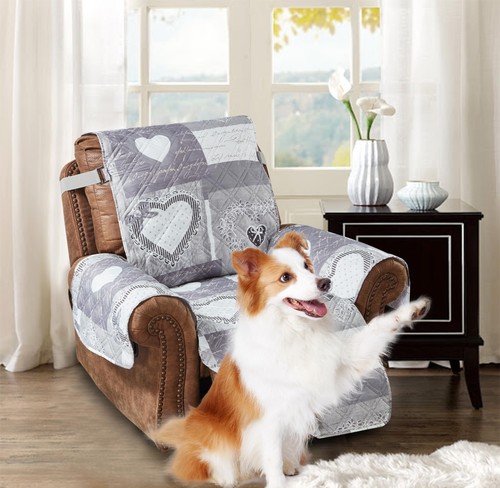 Grey heart patchwork - grey,