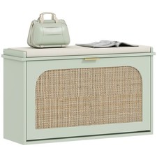 HOMCOM Boho Shoe Bench with