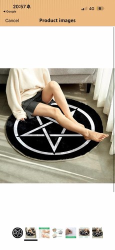 Pentacle symbol rug round - rug,