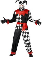 Mens Evil Jester Costume Light