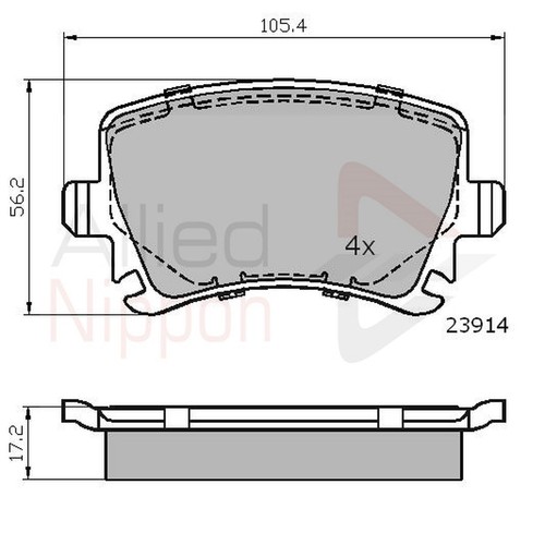 Brake pads set - set, altea