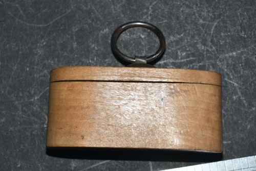 French wooden oval snuff - oval, box